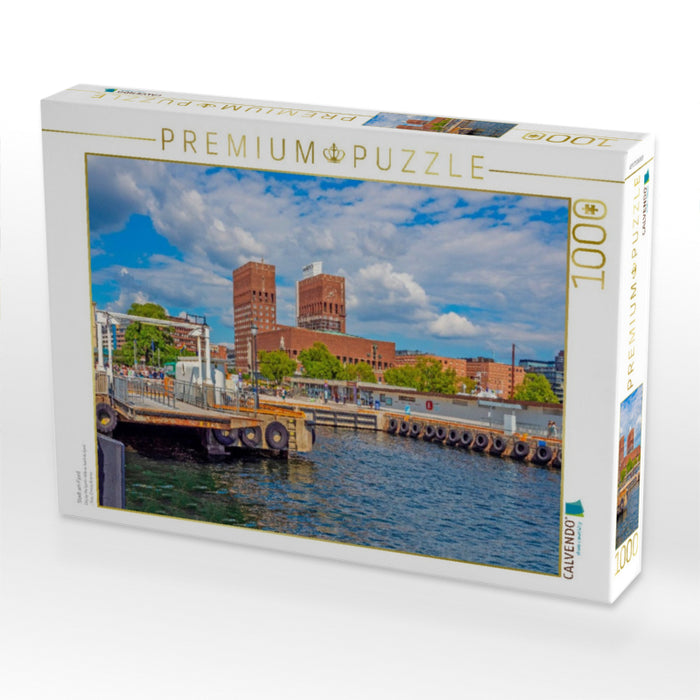 Stadt am Fjord - CALVENDO Foto-Puzzle'