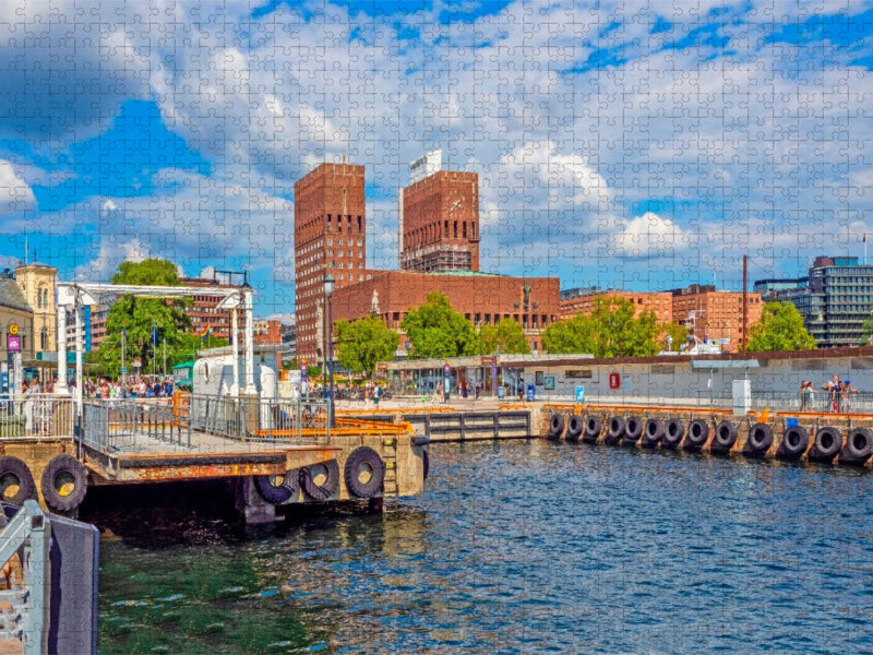 Stadt am Fjord - CALVENDO Foto-Puzzle'