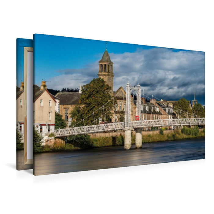 Premium Textil-Leinwand Blick auf Greig Street Bridge Inverness