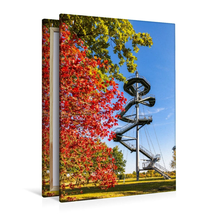 Premium Textil-Leinwand Herbstliche Oktoberstimmung in Wismars Bürgerpark