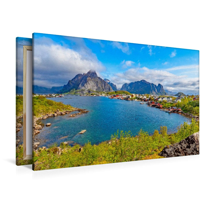 Premium Textil-Leinwand Fischerdorf Reine