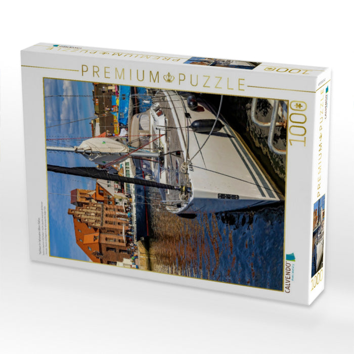 Yachten im Wismarer Alten Hafen - CALVENDO Foto-Puzzle'