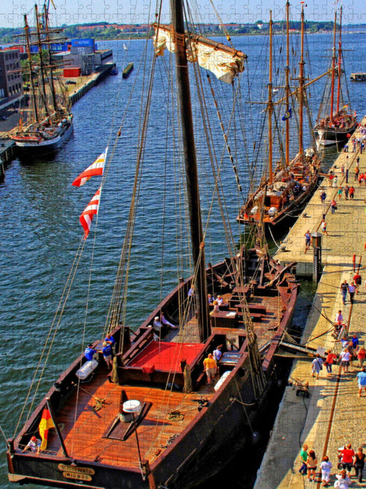 Die Poeler Kogge Wissemara in Wismar - CALVENDO Foto-Puzzle'