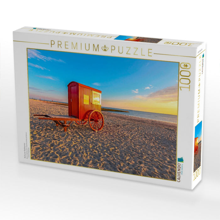 Borkumer Badekarren - CALVENDO Foto-Puzzle'