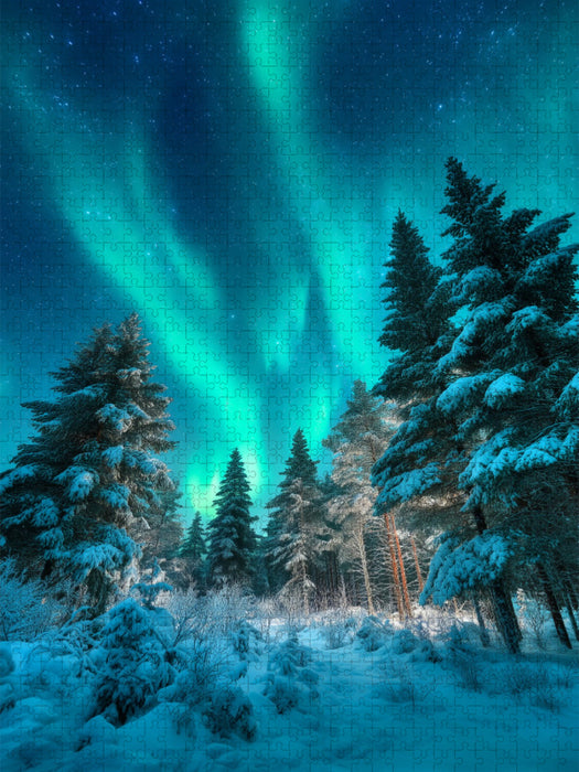 Wenn Sonnenwind und Magnetfeld eine Symphonie aus Licht erschaffen - CALVENDO Foto-Puzzle'