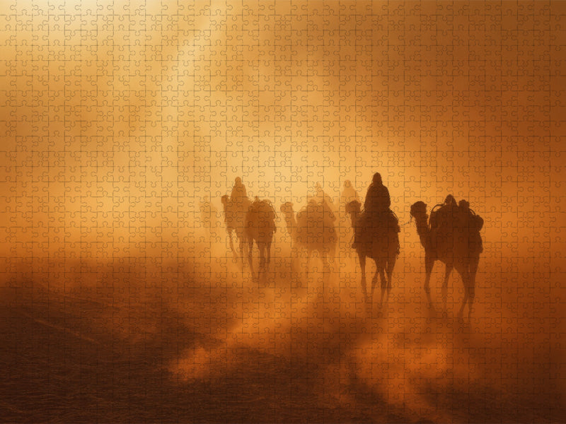 Tanz der Wüste, vergängliche Formen, ewige Kraft - CALVENDO Foto-Puzzle'