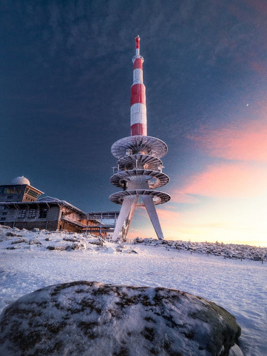 Planet Brocken – Harzturm im Winter - CALVENDO Foto-Puzzle'