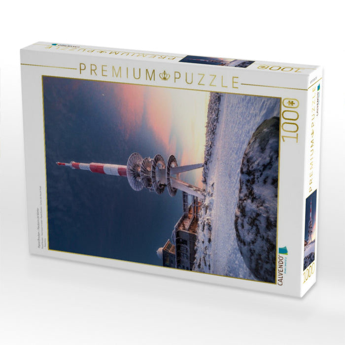 Planet Brocken – Harzturm im Winter - CALVENDO Foto-Puzzle'