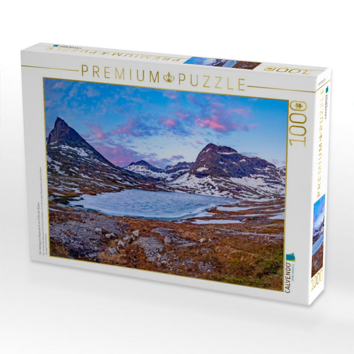 Der Gebirgssee Bispevatnet am Fuße der Bispen - CALVENDO Foto-Puzzle'