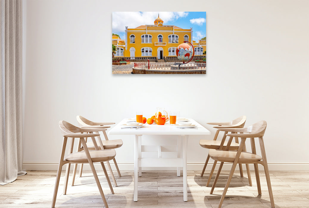 Premium Textil-Leinwand Casa da Ciencia, Mindelo, Insel São, Kapverden