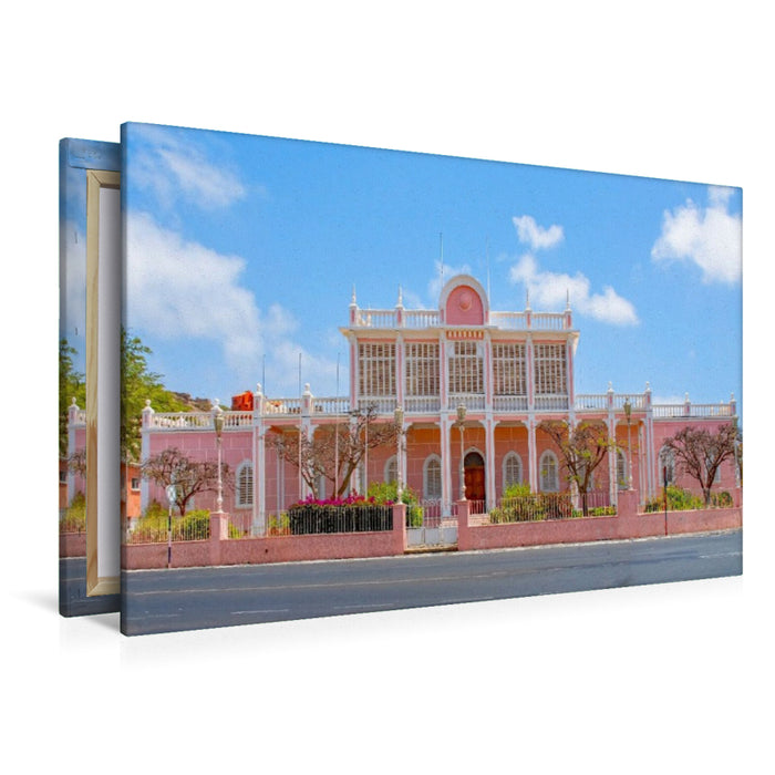 Premium Textil-Leinwand Palacio do Povo, Mindelo, Insel São, Kapverden