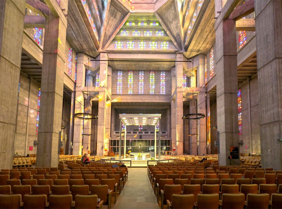 Das farbenfrohe Kirchenschiff St. Joseph mit "Laternenturm" - CALVENDO Foto-Puzzle'