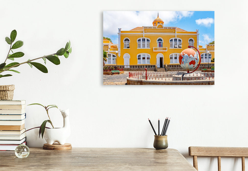 Premium Textil-Leinwand Casa da Ciencia, Mindelo, Insel São, Kapverden