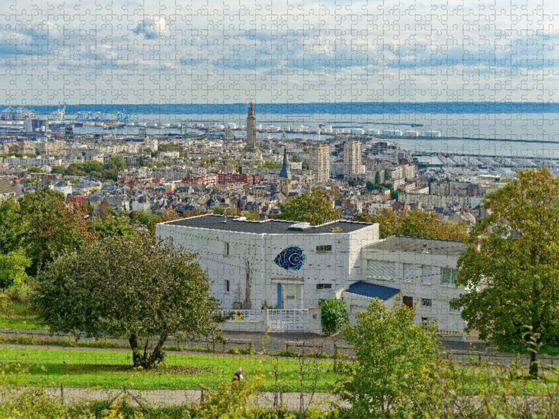 Ausblick vom ehemaligen Fort von Sainte-Adresse in Le Havre - CALVENDO Foto-Puzzle'