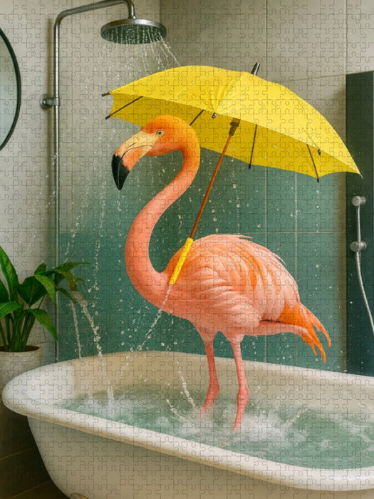 Flamingo Pink Shower Party - CALVENDO Foto-Puzzle'