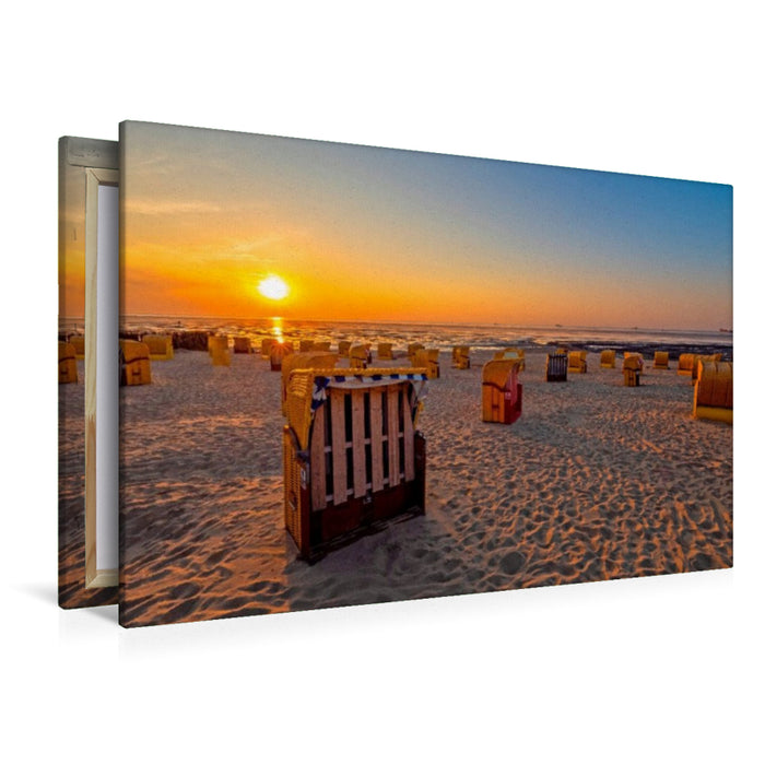 Premium Textil-Leinwand Norddeutsches Meerleuchten