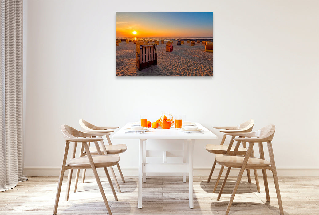 Premium Textil-Leinwand Norddeutsches Meerleuchten