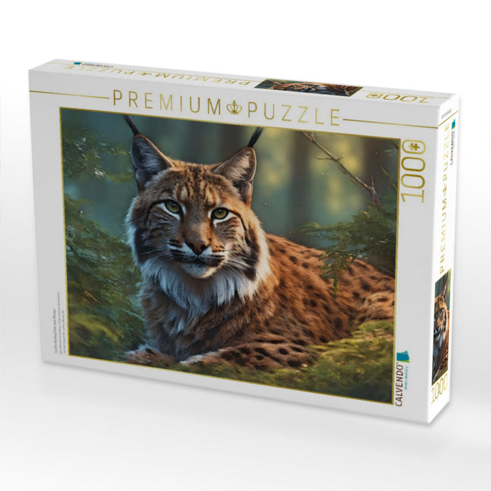 Luchs beobachtet sein Revier - CALVENDO Foto-Puzzle'