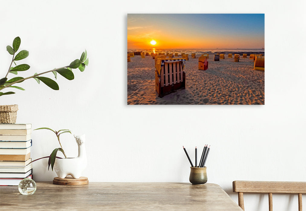 Premium Textil-Leinwand Norddeutsches Meerleuchten