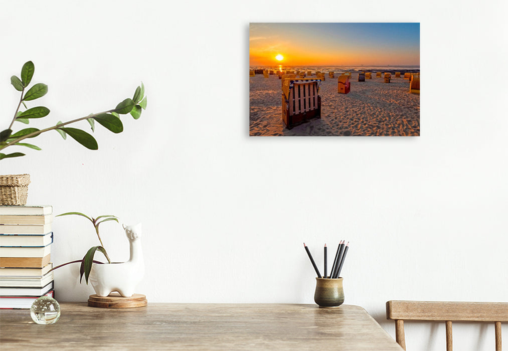 Premium Textil-Leinwand Norddeutsches Meerleuchten