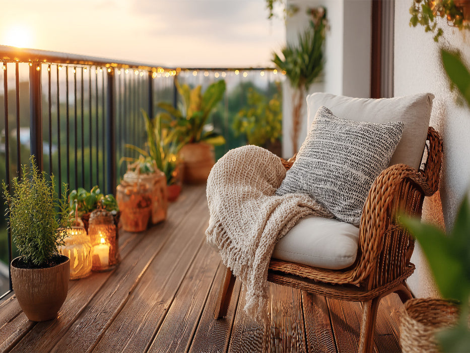 Hygge-Momente auf dem Balkon mit Abendsonne - CALVENDO Foto-Puzzle'