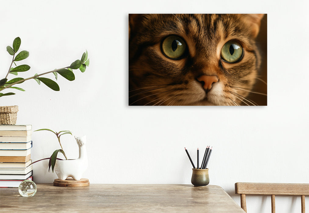 Premium Textil-Leinwand Spiegel der Seele