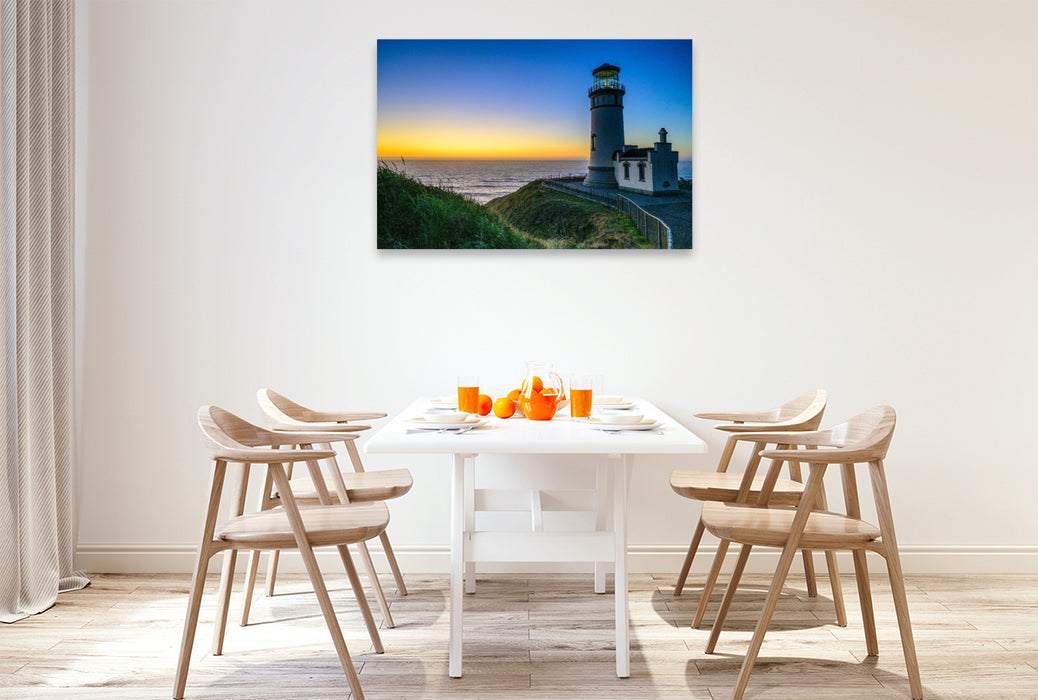 Premium Textil-Leinwand North Head Lighthouse