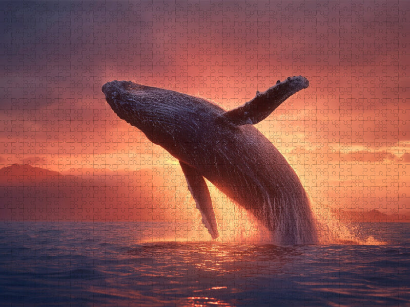 Buckelwal, wenn Giganten tanzen - CALVENDO Foto-Puzzle'