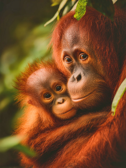 Orang-Utan mit Jungtier - CALVENDO Foto-Puzzle'