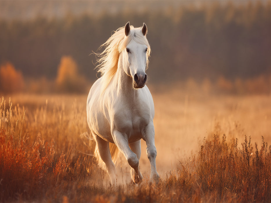 Weißes Pferd, Freiheit in Bewegung - CALVENDO Foto-Puzzle'