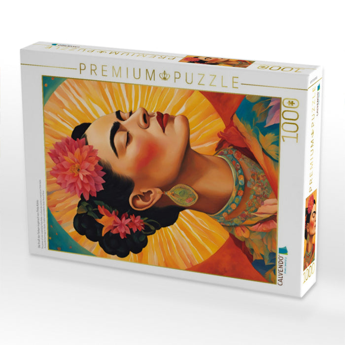 Die Kraft der Farben inspiriert von Frida Kahlo - CALVENDO Foto-Puzzle'