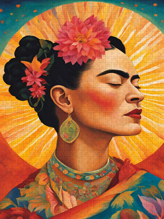 Die Kraft der Farben inspiriert von Frida Kahlo - CALVENDO Foto-Puzzle'
