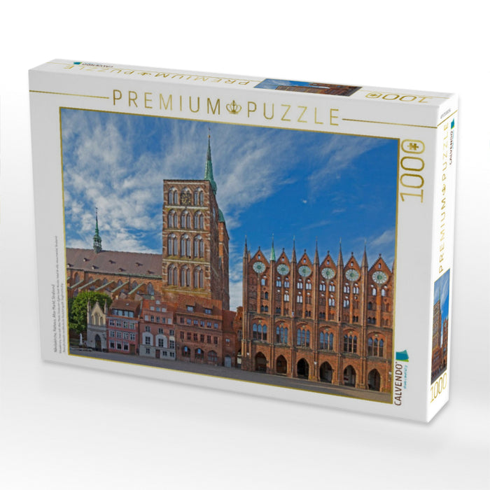 Nikolaikirche, Rathaus, Alter Markt, Stralsund - CALVENDO Foto-Puzzle'
