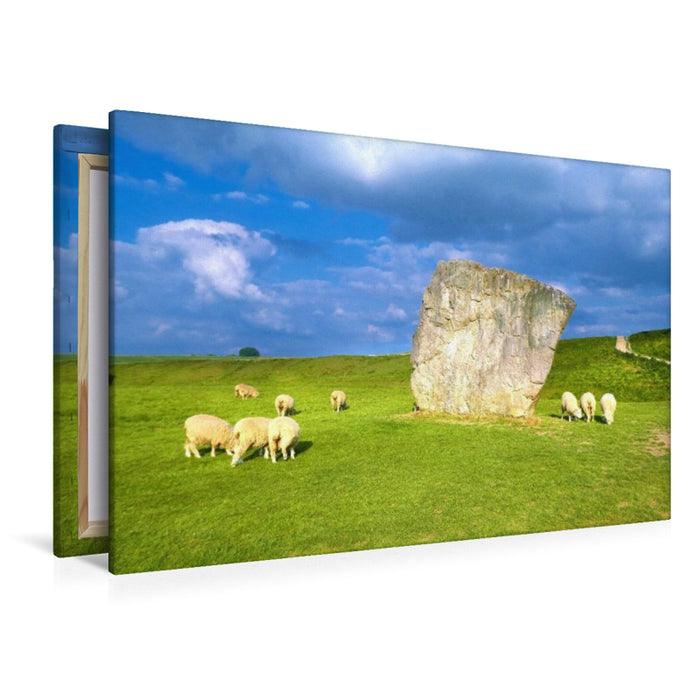 Premium Textil-Leinwand Ein Motiv aus dem Kalender Südengland Mystische Steinkreise und Dartmoor