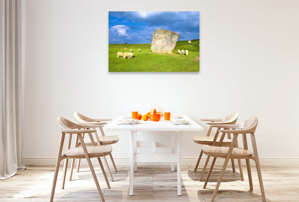 Premium Textil-Leinwand Ein Motiv aus dem Kalender Südengland Mystische Steinkreise und Dartmoor