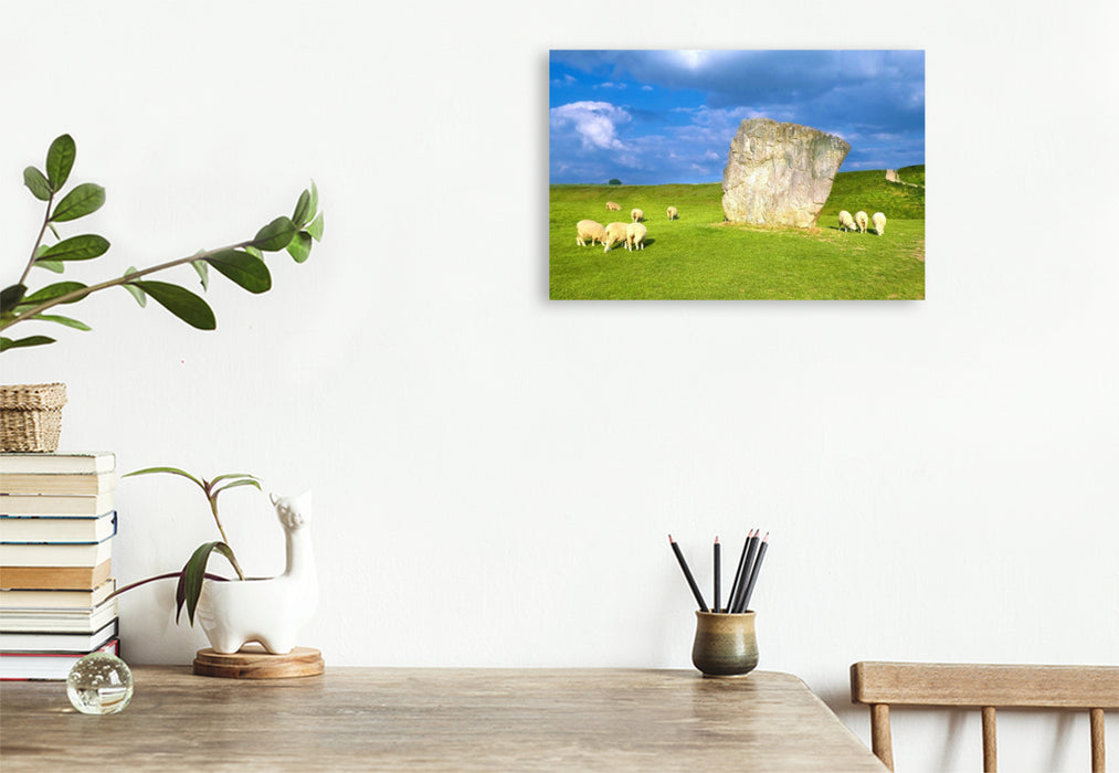 Premium Textil-Leinwand Ein Motiv aus dem Kalender Südengland Mystische Steinkreise und Dartmoor