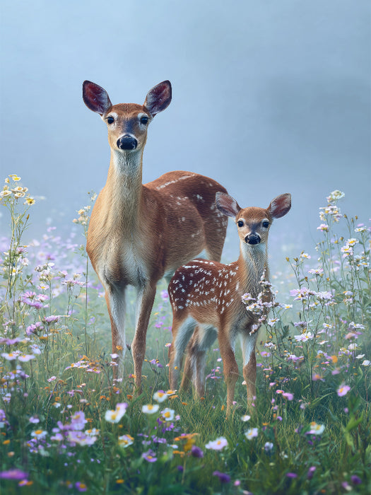 Zart wie der Morgenwind, das Rehkitz tanzt durch den Juni - CALVENDO Foto-Puzzle'