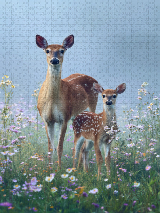 Zart wie der Morgenwind, das Rehkitz tanzt durch den Juni - CALVENDO Foto-Puzzle'