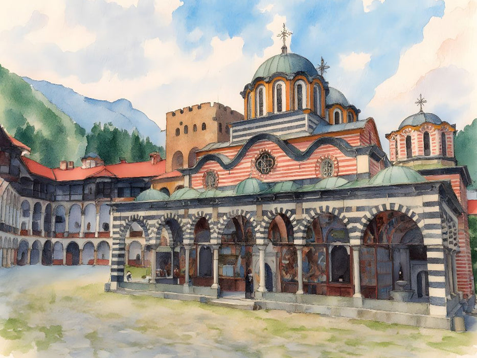 Kloster Rila in Bulgarien - CALVENDO Foto-Puzzle'
