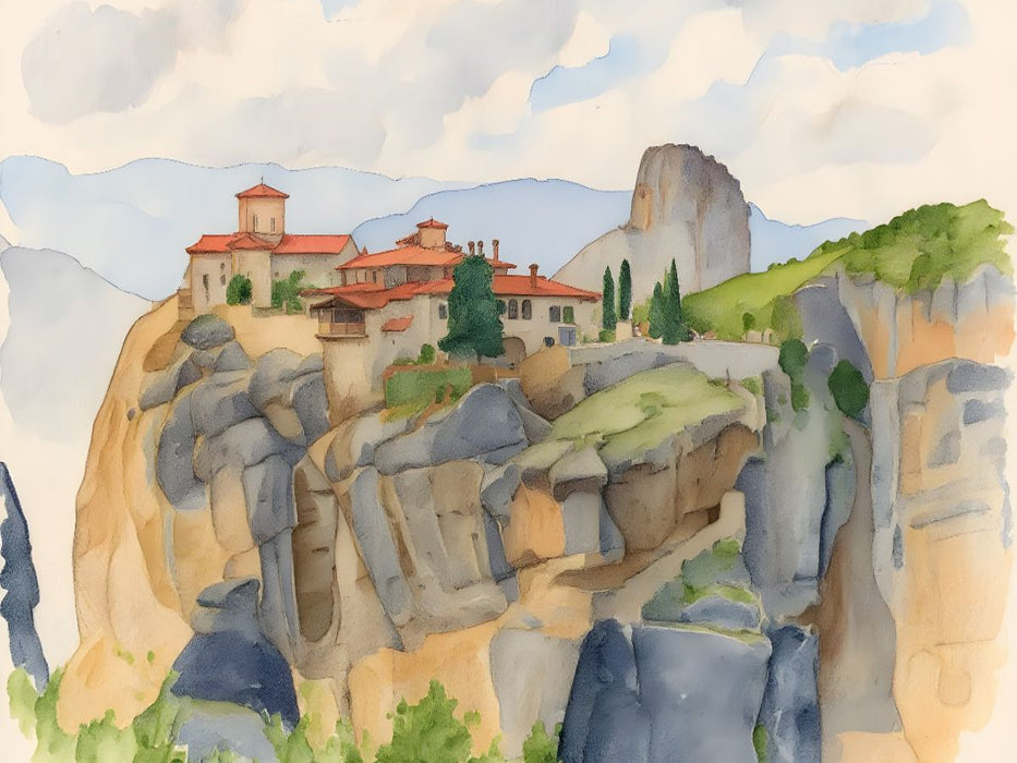 Meteora Klöster in Griechenland - CALVENDO Foto-Puzzle'