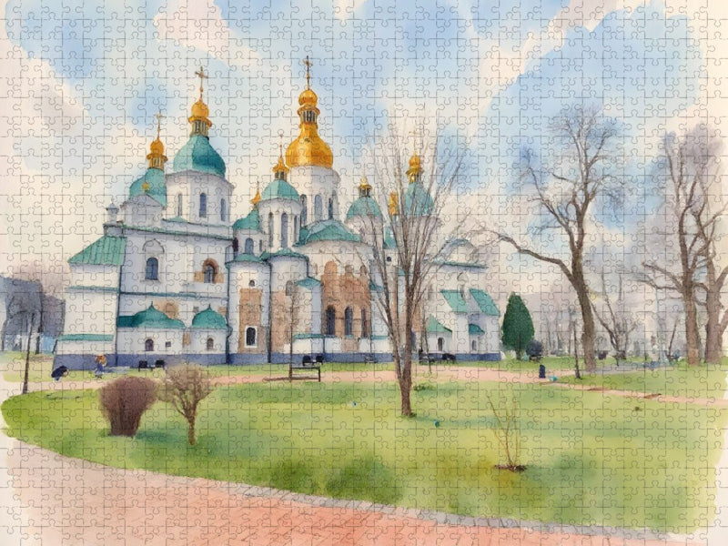 Sophienkathedrale in Kiew - CALVENDO Foto-Puzzle'