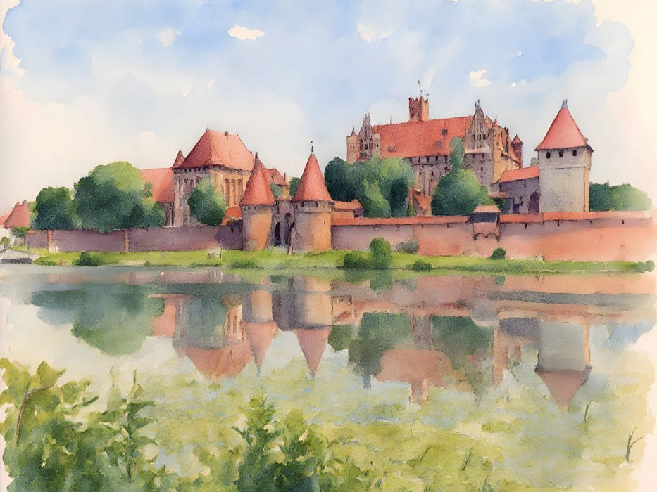 Deutschordensschloss Marienburg in Polen - CALVENDO Foto-Puzzle'
