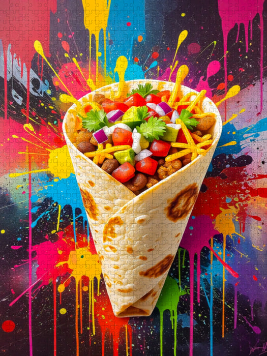 Bunter Wrap mit Streetfood Style - CALVENDO Foto-Puzzle'