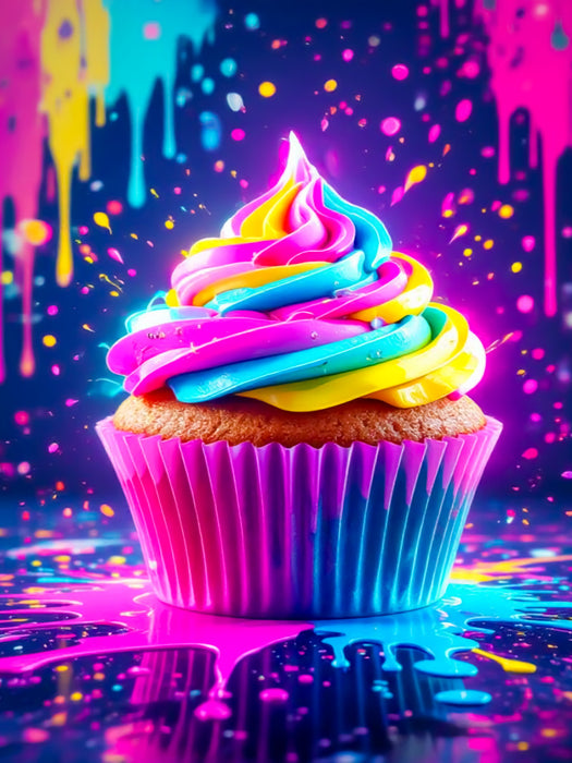 Cupcake im Neonrausch - CALVENDO Foto-Puzzle'