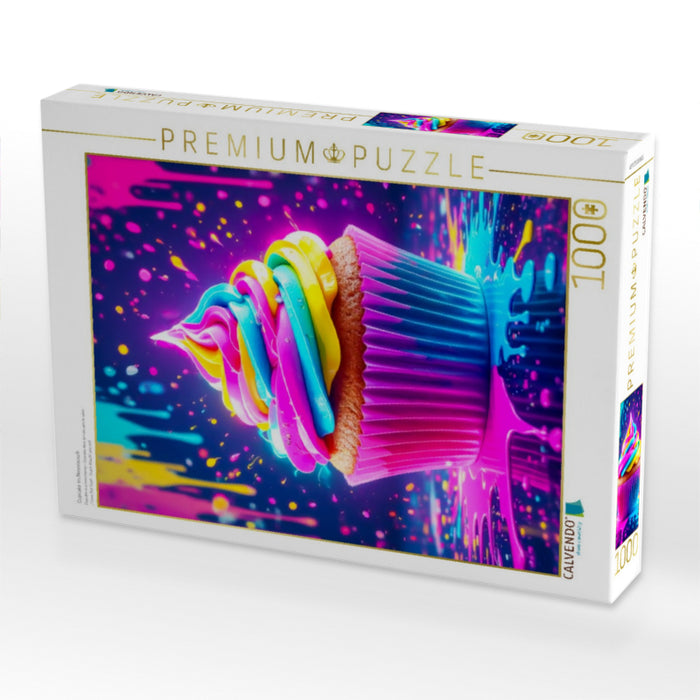 Cupcake im Neonrausch - CALVENDO Foto-Puzzle'