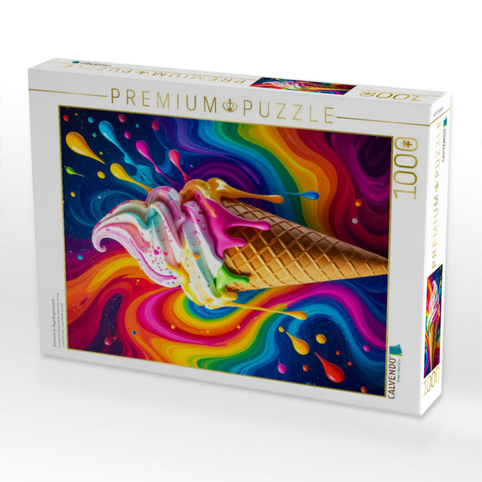 Eiscreme im Regenbogenrausch - CALVENDO Foto-Puzzle'