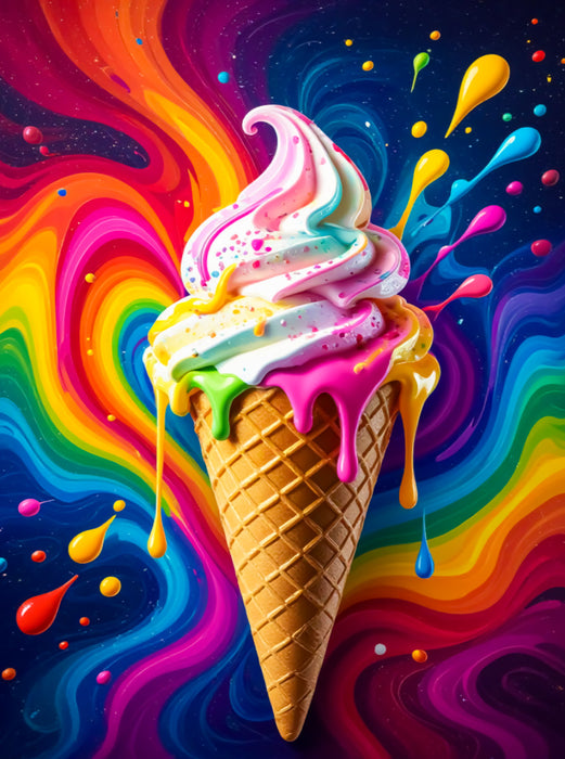 Eiscreme im Regenbogenrausch - CALVENDO Foto-Puzzle'
