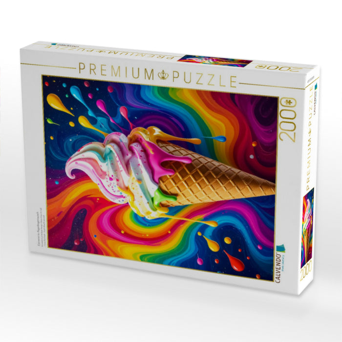 Eiscreme im Regenbogenrausch - CALVENDO Foto-Puzzle'