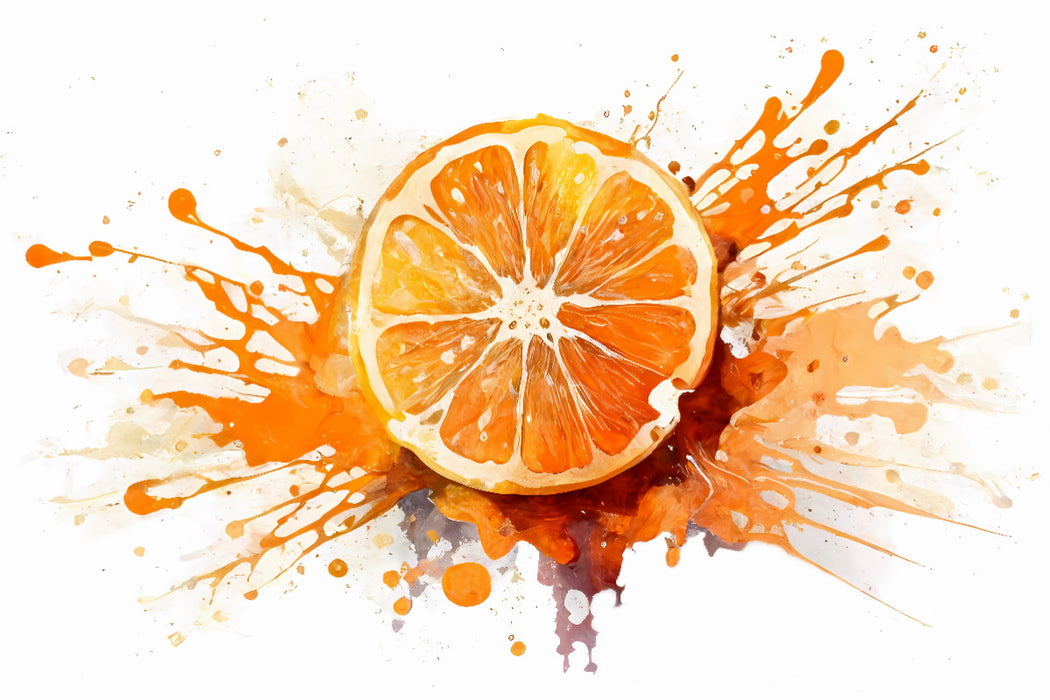 Premium Textil-Leinwand Orange