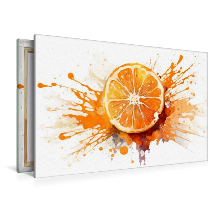 Premium Textil-Leinwand Orange